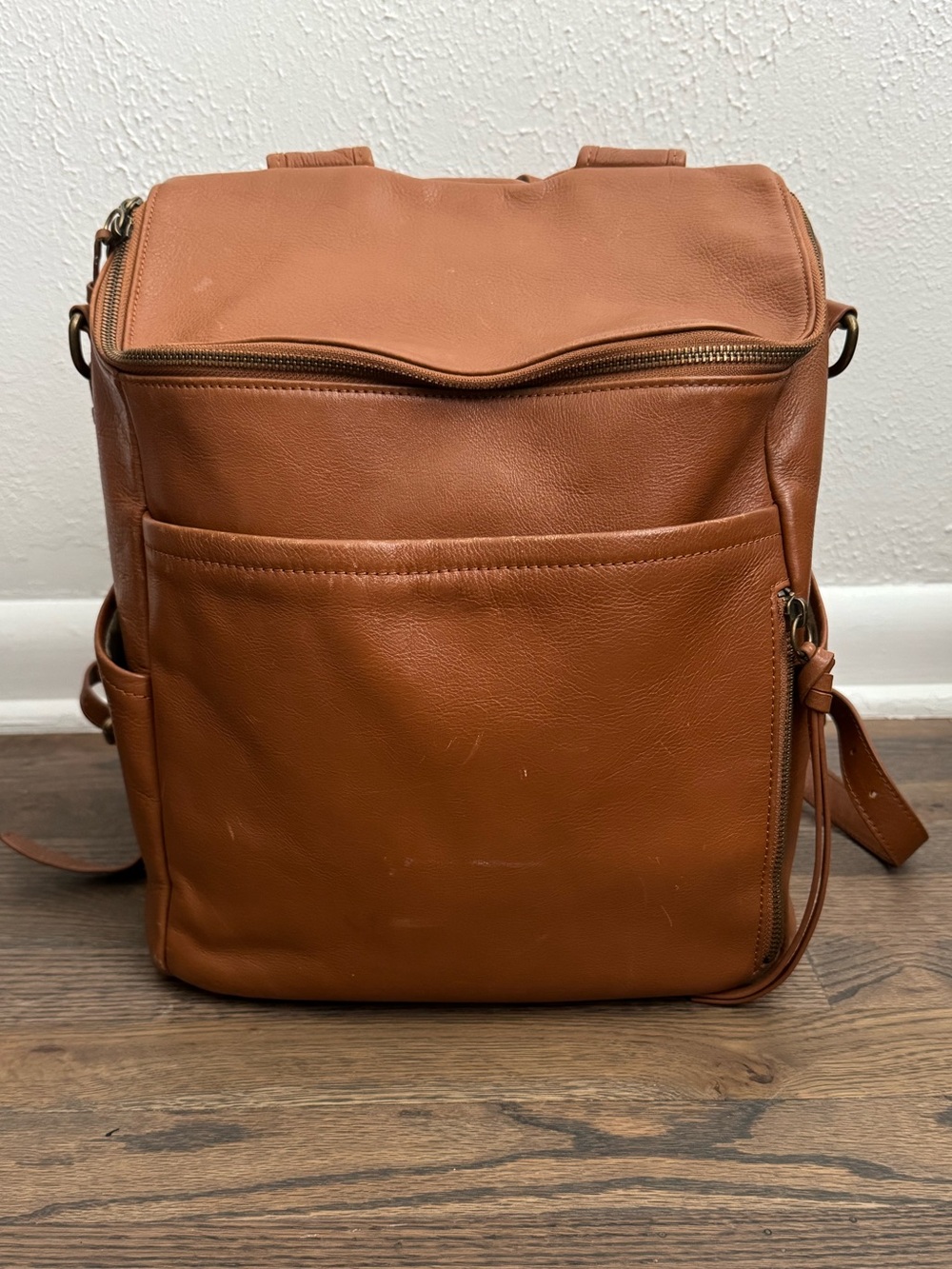 La Mère Luxe Leather Backpack Original - Cognac